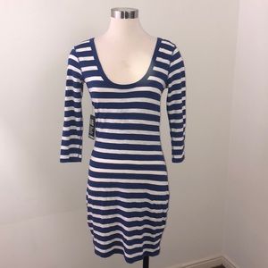 NWT Express Two Chic Ways Striped Dress